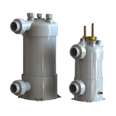 อุปกรณ์แลกเปลี่ยนความร้อนแบบท่อ หมึก PVC Shell และท่อสําหรับการใช้งานในการทําความร้อนและความเย็น