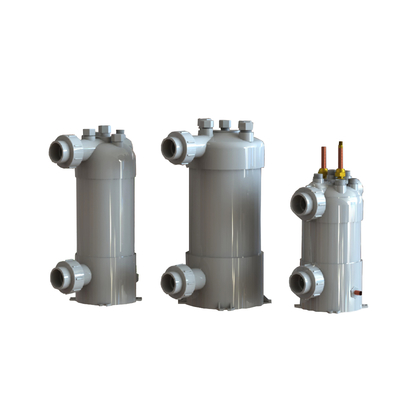 เครื่องแลกเปลี่ยนความร้อนแบบไทเทเนียมสอยคุณภาพสูง เครื่องทําน้ําร้อน PVC สําหรับสระว่ายน้ํา ปั๊มความร้อน